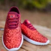 Mango Glitter Bomb Sneakers Adult And Children - Red On White