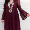 D & J Industries The Delilah Bohemian Dress - Purple