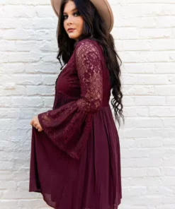 D & J Industries The Delilah Bohemian Dress - Purple