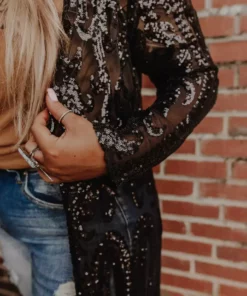 Dongguan Haohoo Clothing CO., Ltd Pre-Orders PREORDER The Royal Sequin Duster - Black