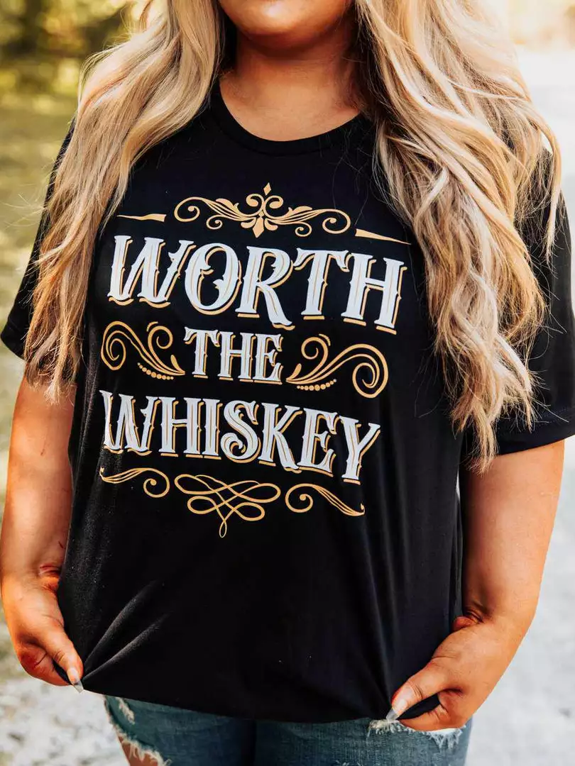 GTN Worth The Whiskey T-shirt New Arrivals
