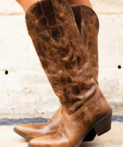 Prachi Leather The Stella Mae Boot - Brown New Arrivals