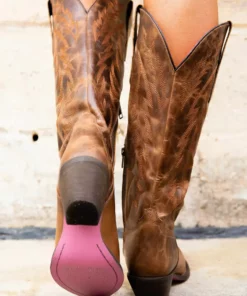 Prachi Leather The Stella Mae Boot - Brown New Arrivals