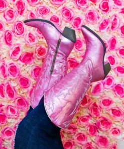 Prachi Leather PREORDER Just Call Me Dolly Pink Cowgirl Boots - Wide Calf Pre-Orders