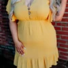 D & J Industries Sale! Never Lookin Back Dress - Mustard