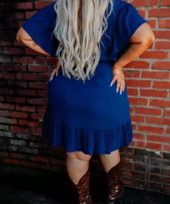 D & J Industries Never Lookin Back Dress - Navy Sale!