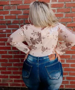 D & J Industries Co., LTD. Enchanted Nights Bodysuit - Rose Gold Tops