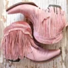 Lane Boots New Arrivals Spitfire Fringe Booties Rose Pink Junk Gypsy By Lane