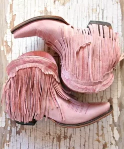 Lane Boots New Arrivals Spitfire Fringe Booties Rose Pink Junk Gypsy By Lane