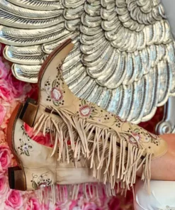 Lane Boots New Arrivals Wallflower Boho Fringe Boot By Lane - Shadow Bone