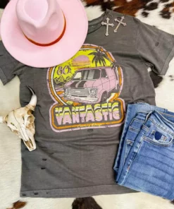 Country Deep 80s Vantastic Distressed Tee New Arrivals