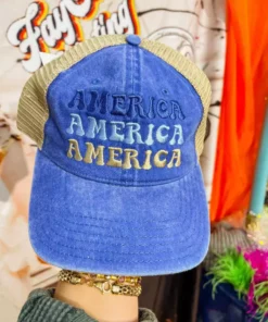 FayCo Summer Fried Swimwear America Denim Hat