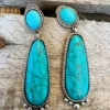 Southern Grace Southern Charm Oval Turquoise Silver Earrings