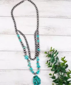 Southern Grace New Arrivals Take Me To The Rodeo Turquoise Necklace