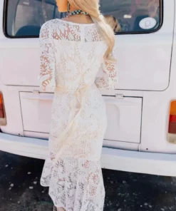 D & J Industries Always Be Mine Dress - White/Neutral