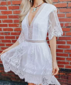 D & J Industries Sale! Anywhere With You Dress - White