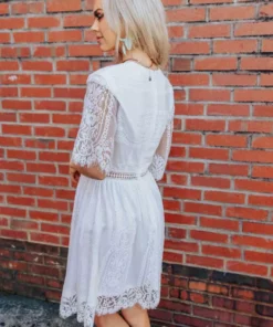 D & J Industries Sale! Anywhere With You Dress - White