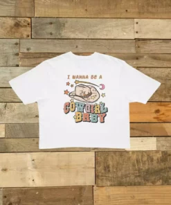 GTN I Wanna Be A Cowgirl Baby Crop Top T-shirt New Arrivals