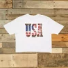 GTN USA Crop Top T Shirt