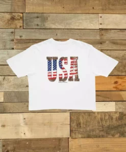 GTN USA Crop Top T Shirt
