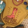 Miss Mud Pie Tees Boot Babe Tee - Mustard