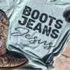 Buckin Barn Tees Boots Jeans Jesus Tee