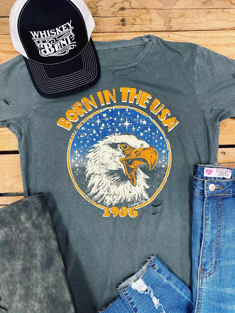 Country Deep Born In The USA Tee Tees