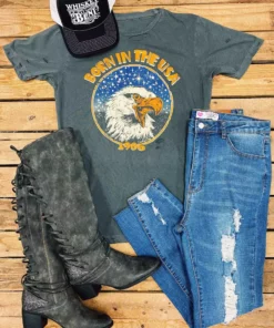 Country Deep Born In The USA Tee Tees