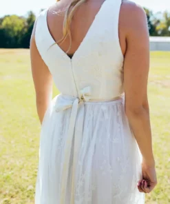 D & J Industries Bridal Lace Long Dress