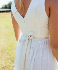 D & J Industries Bridal Lace Long Dress