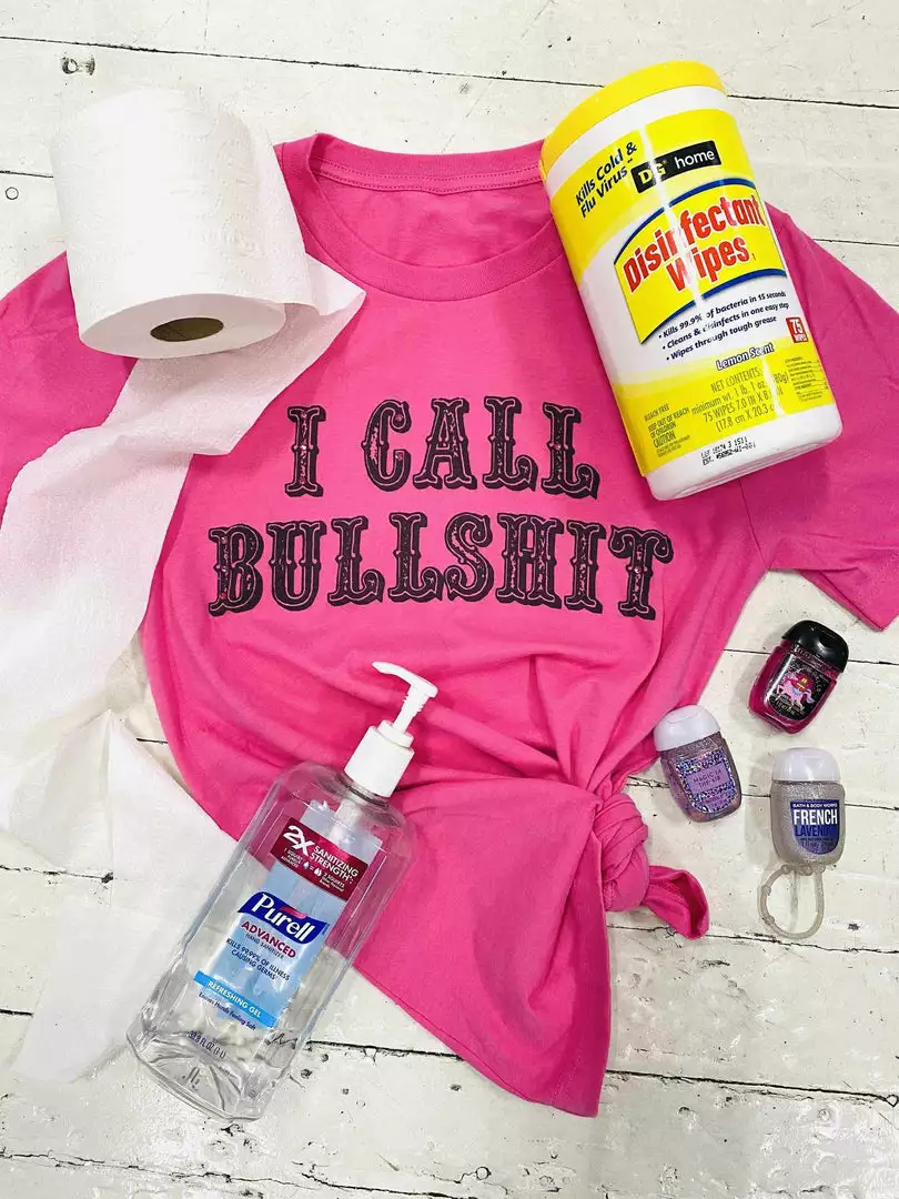 Bling-A-Gogo Bullshit Tee - Pink