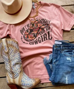 Miss Mud Pie Clothing Don't Be All Hat And No Cowgirl T-shirt - Desert Rose