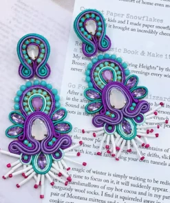 Treasure Jewels, Inc. New Arrivals These Are My Purple And Turquoise Beaded Earrings
