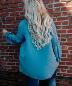 D & J Industries Circle Of Love Top - Royal Blue Tops