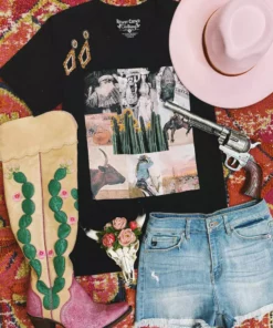 Rowdy Crowd Clothing Cowboy Collage Tee