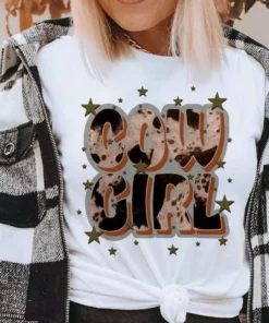 Miss Mud Pie Cowgirl And Stars Tee - White