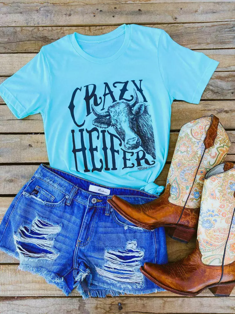 Miss Mud Pie Tees Crazy Heifer Tee