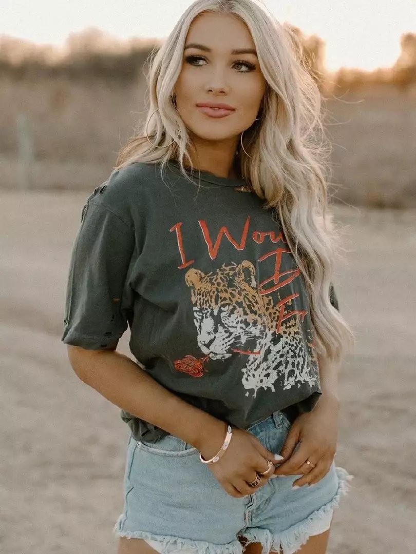 Country Deep Clothing Die For You Distressed Tee