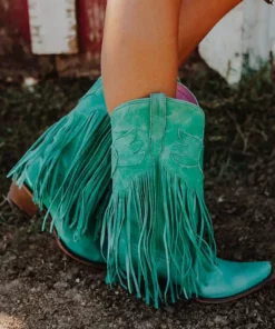 Lane Boots Dreamer Turquoise Fringe Boots By Lane
