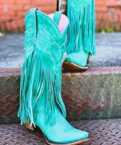 Lane Boots Dreamer Turquoise Fringe Boots By Lane