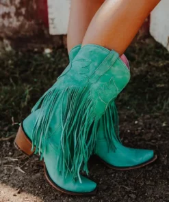 Lane Boots Dreamer Turquoise Fringe Boots By Lane