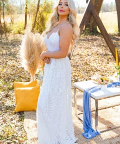 D & J Industries Dreaming Of Love — Western Wedding Dress In White Bridal