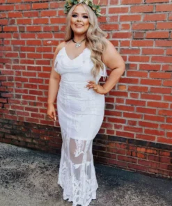 D & J Industries Dressed In White Dress - White Sale!