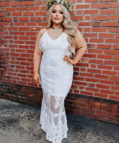 D & J Industries Dressed In White Dress - White Sale!