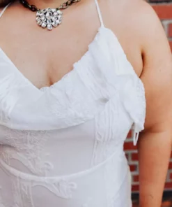 D & J Industries Dressed In White Dress - White Sale!