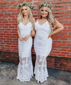 D & J Industries Dressed In White Dress - White Sale!