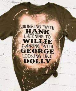 Buckin Barn Drinking With Hank Tee - Army Tees