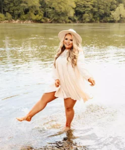 D & J Industries Sale! Every Little Thing Dress - Ivory