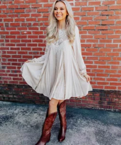 D & J Industries Sale! Every Little Thing Dress - Ivory