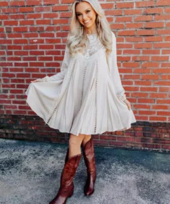 D & J Industries Sale! Every Little Thing Dress - Ivory